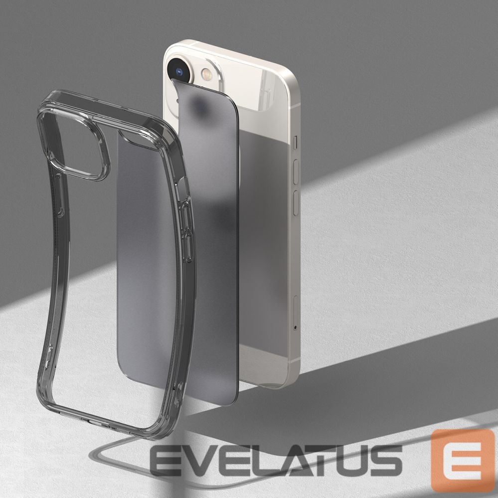 Back panel cover Ringke Ringke Fusion Matte case iPhone 14 Plus cover with a gel frame gray
