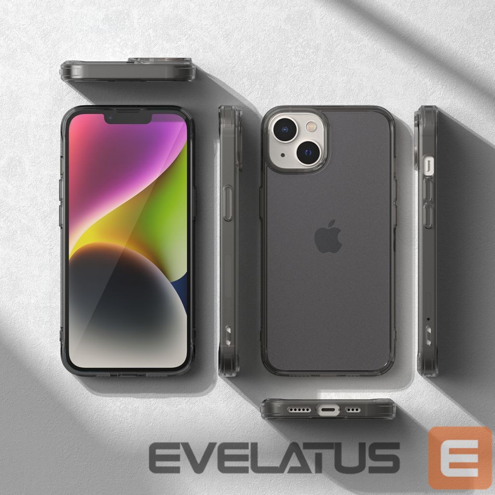 Back panel cover Ringke Ringke Fusion Matte case iPhone 14 Plus cover with a gel frame gray