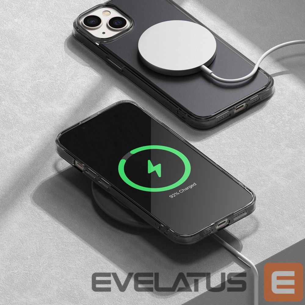 Back panel cover Ringke Ringke Fusion Matte case iPhone 14 Plus cover with a gel frame gray