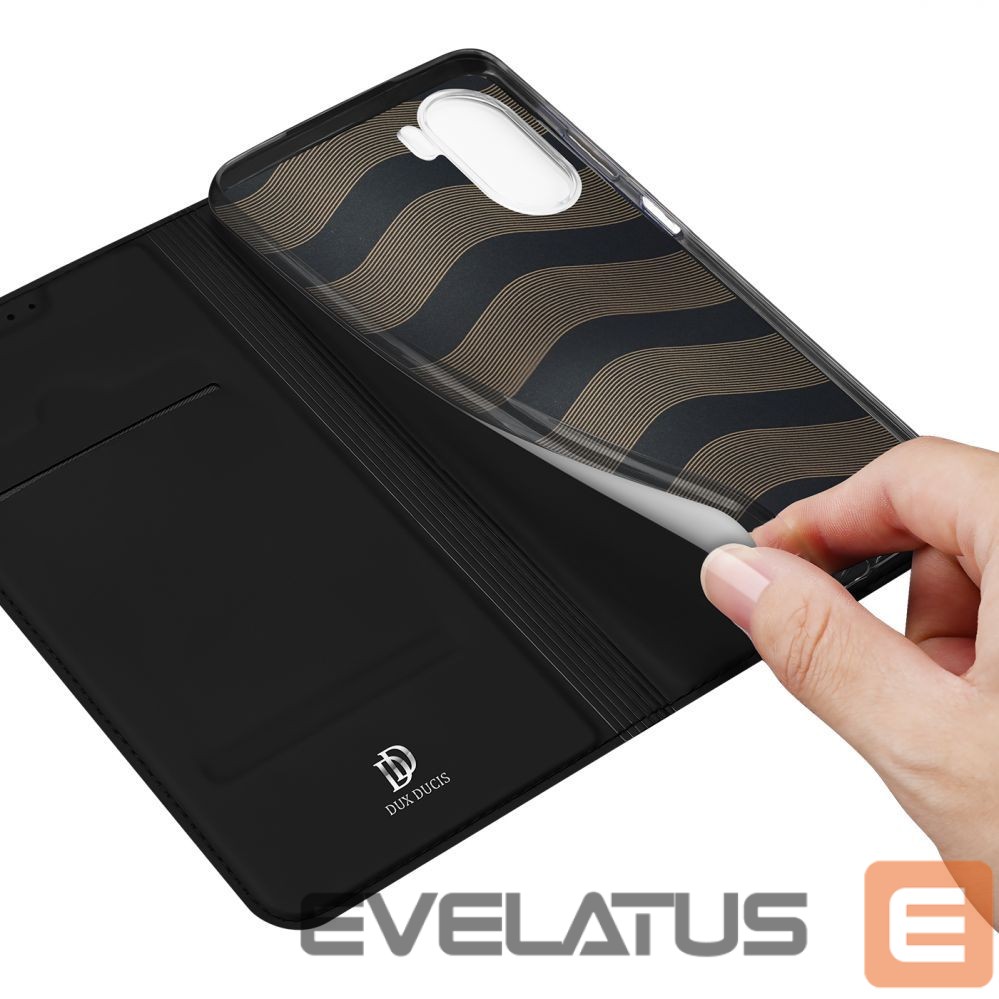 Back panel cover Dux Ducis Dux Ducis Skin Pro case Vivo Y16 / Y02s wallet holster cover with flap black