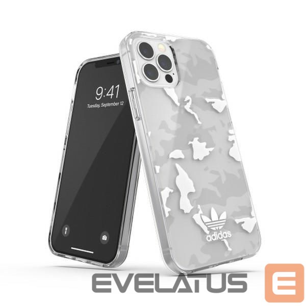 Back panel cover Adidas Adidas OR SnapCase Camo iPhone 12/12 Pro transparent/white 43705
