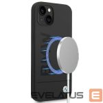 Back panel cover BMW  Case BMW BMHMP14MSLBLBK iPhone 14 Plus 6.7 "black / black hardcase Silicone Signature Logo Magsafe 
