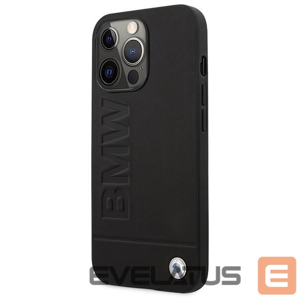 Back panel cover BMW Etui BMW BMHMP14XSLLBK iPhone 14 Pro Max 6,7" czarny/black hardcase Signature Logo Imprint Magsafe