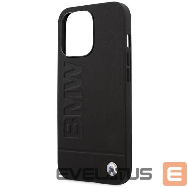 Back panel cover BMW Etui BMW BMHMP14XSLLBK iPhone 14 Pro Max 6,7" czarny/black hardcase Signature Logo Imprint Magsafe