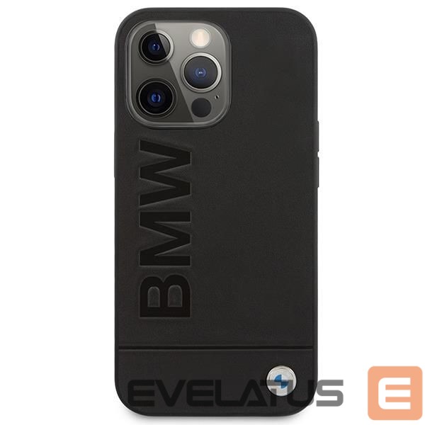 Back panel cover BMW Etui BMW BMHMP14XSLLBK iPhone 14 Pro Max 6,7" czarny/black hardcase Signature Logo Imprint Magsafe