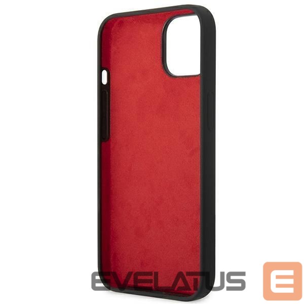 Back panel cover Ferrari Ferrari FEHCP14SSIBBK iPhone 14 6.1" black/black hardcase Silicone Metal Logo