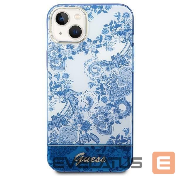 Back panel cover Guess Guess GUHCP14MHGPLHB iPhone 14 Plus 6.7" blue/blue hardcase Porcelain Collection