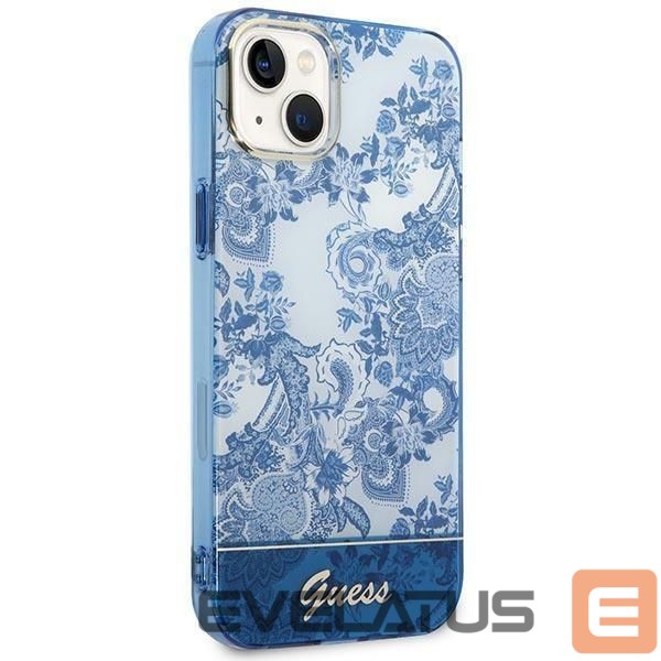 Back panel cover Guess Guess GUHCP14MHGPLHB iPhone 14 Plus 6.7" blue/blue hardcase Porcelain Collection