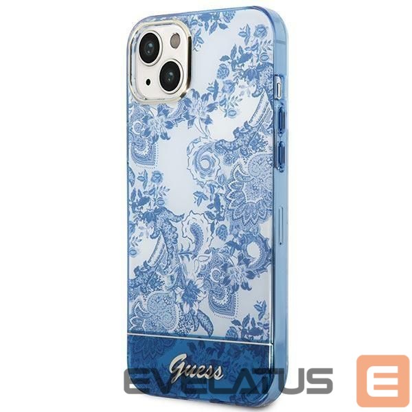 Back panel cover Guess Guess GUHCP14MHGPLHB iPhone 14 Plus 6.7" blue/blue hardcase Porcelain Collection