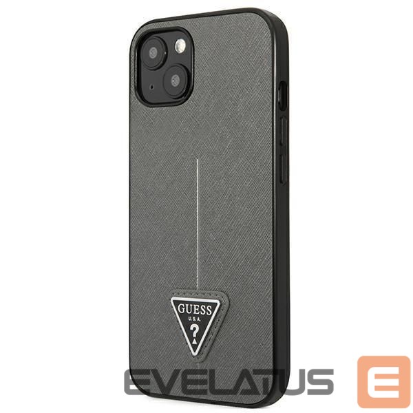 Back panel cover Guess Guess GUHCP14SPSATLG iPhone 14 6.1 "silver / silver hardcase SaffianoTriangle Logo