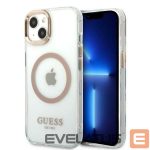 Back panel cover Guess  Gold || Transparent 