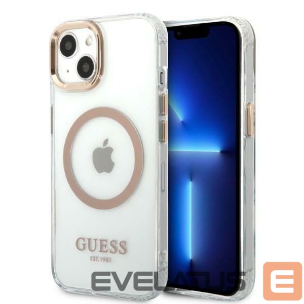 Back panel cover Guess Gold || Transparent