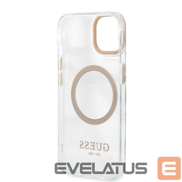 Back panel cover Guess Gold || Transparent