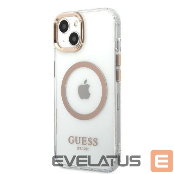 Back panel cover Guess Gold || Transparent