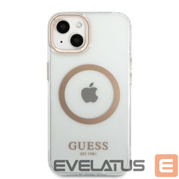 Back panel cover Guess Gold || Transparent