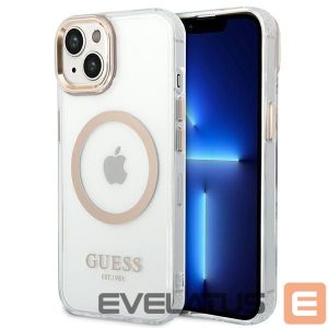 Back panel cover Guess  Gold || Transparent 