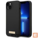 Back panel cover Guess  Guess GUHMP14MSBPLK iPhone 14 Plus 6.7" black/black hard case Silicone Logo Plate MagSafe 