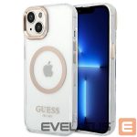 Back panel cover Guess  Gold || Transparent 