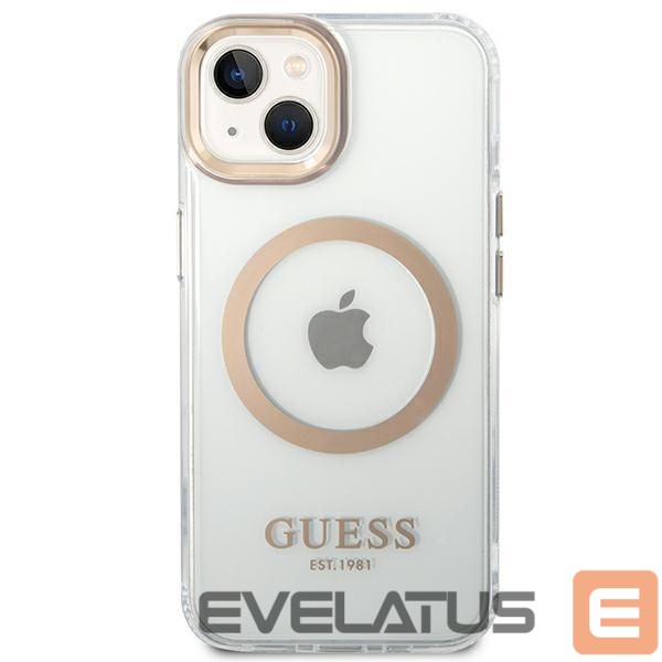 Back panel cover Guess Gold || Transparent