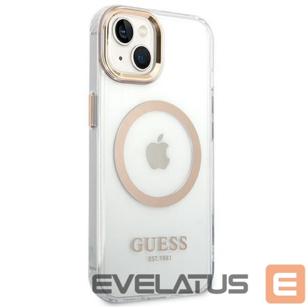 Back panel cover Guess Gold || Transparent