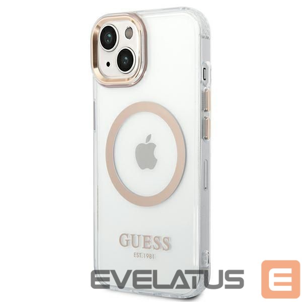 Back panel cover Guess Gold || Transparent