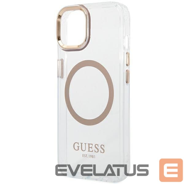 Back panel cover Guess Gold || Transparent