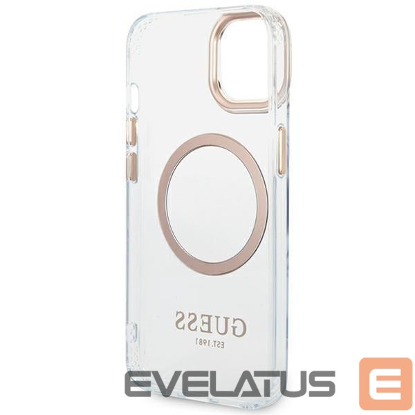 Back panel cover Guess Gold || Transparent