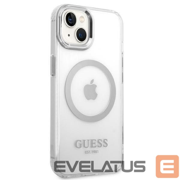 Back panel cover Guess Silver || Transparent