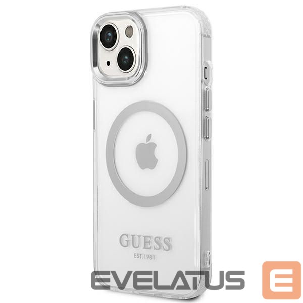 Back panel cover Guess Silver || Transparent