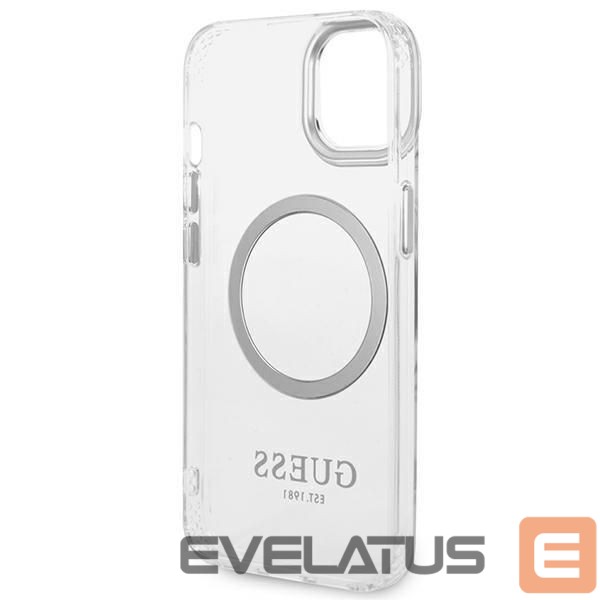 Back panel cover Guess Silver || Transparent