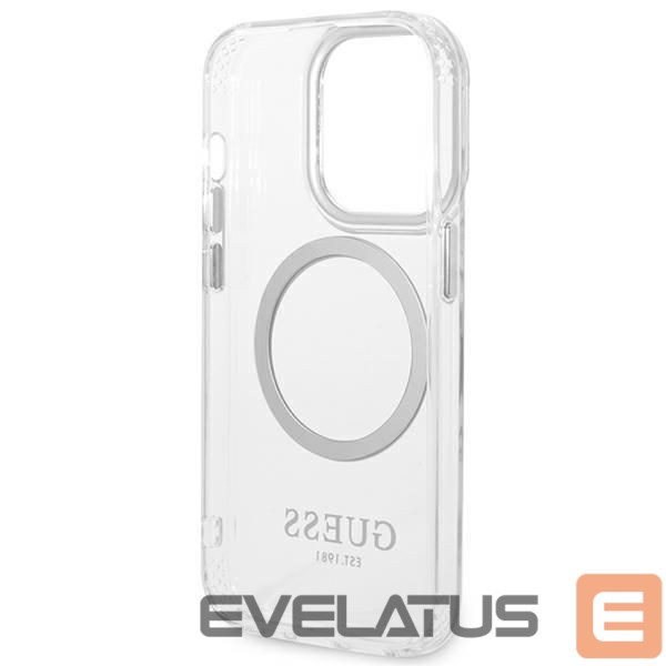 Back panel cover Guess Silver || Transparent