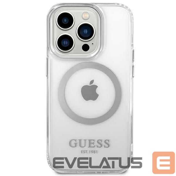 Back panel cover Guess Silver || Transparent