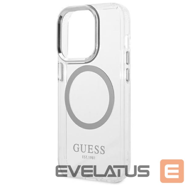 Back panel cover Guess Silver || Transparent