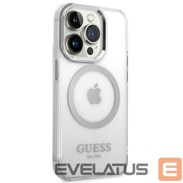 Back panel cover Guess Silver || Transparent
