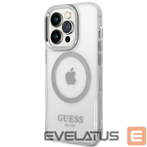 Back panel cover Guess Silver || Transparent