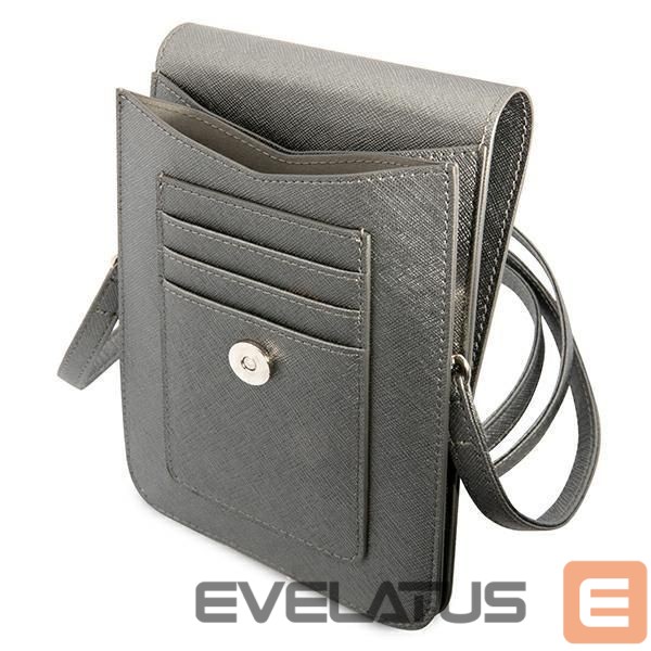 Case universal for sports Guess Guess Handbag GUWBSATMGR gray / gray Saffiano Triangle