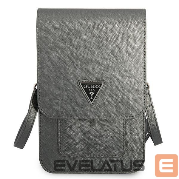 Case universal for sports Guess Guess Handbag GUWBSATMGR gray / gray Saffiano Triangle