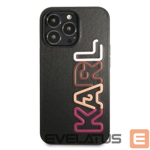 Back panel cover Karl Lagerfeld Karl Lagerfeld Multipink Brand Case for iPhone 13 Pro / iPhone 13 - Black