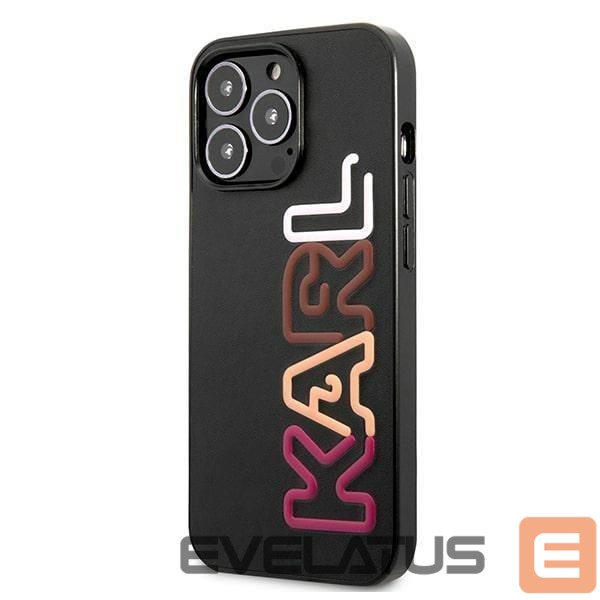 Back panel cover Karl Lagerfeld Karl Lagerfeld Multipink Brand Case for iPhone 13 Pro / iPhone 13 - Black