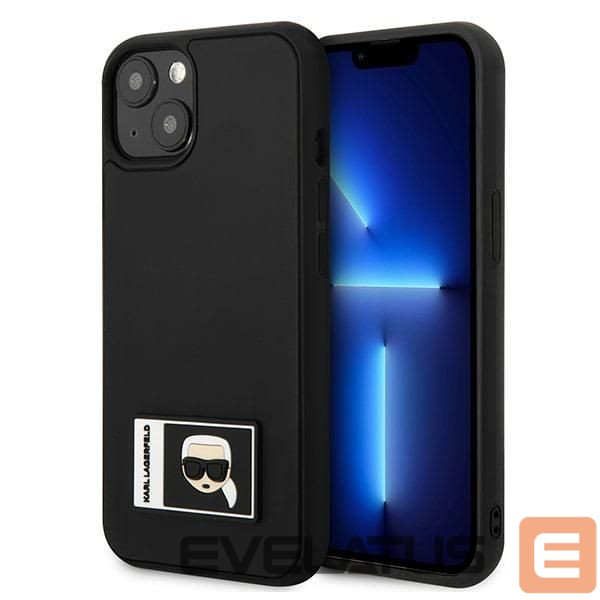 Back panel cover Karl Lagerfeld Karl Lagerfeld Ikonik Patch Case for iPhone 13 - Black
