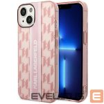 Back panel cover Karl Lagerfeld  Karl Lagerfeld KLHCP14MHKLSPCP iPhone 14 Plus 6.7 "hardcase pink / pink Mono Vertical Stripe 