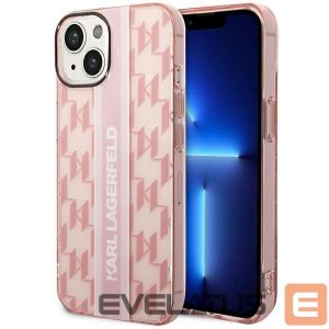 Back panel cover Karl Lagerfeld  Karl Lagerfeld KLHCP14MHKLSPCP iPhone 14 Plus 6.7 "hardcase pink / pink Mono Vertical Stripe 