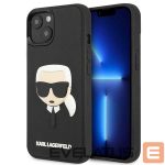 Back panel cover Karl Lagerfeld  Karl Lagerfeld KLHCP14MKH3DBK iPhone 14 Plus 6.7 "black / black hardcase 3D Rubber Karl's Head 