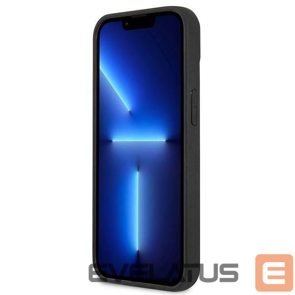 Back panel cover Karl Lagerfeld Karl Lagerfeld KLHCP14MKH3DBK iPhone 14 Plus 6.7 "black / black hardcase 3D Rubber Karl's Head