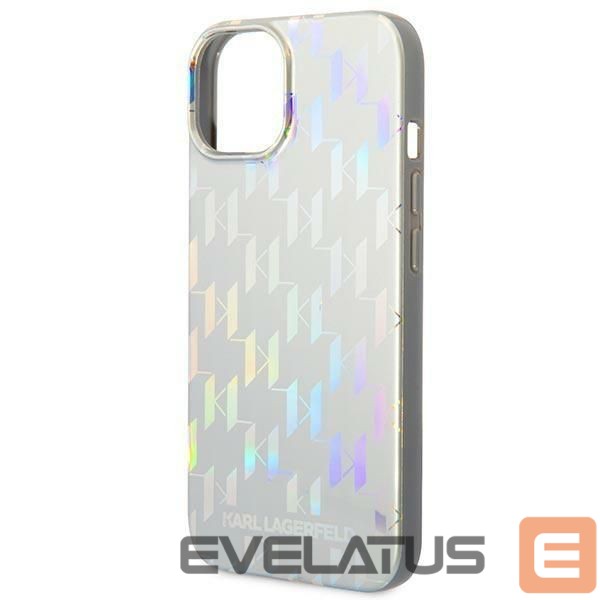 Back panel cover Karl Lagerfeld Karl Lagerfeld KLHCP14MLGMMSV3 iPhone 14 Plus 6.7 "hardcase silver / silver Monogram Iridescent