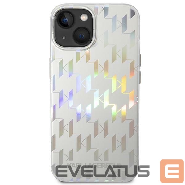 Back panel cover Karl Lagerfeld Karl Lagerfeld KLHCP14MLGMMSV3 iPhone 14 Plus 6.7 "hardcase silver / silver Monogram Iridescent
