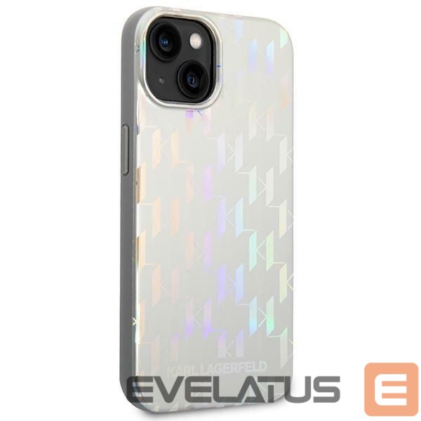 Back panel cover Karl Lagerfeld Karl Lagerfeld KLHCP14MLGMMSV3 iPhone 14 Plus 6.7 "hardcase silver / silver Monogram Iridescent
