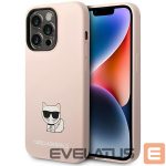 Back panel cover Karl Lagerfeld  Karl Lagerfeld KLHCP14XSLCTPI iPhone 14 Pro Max 6.7 "hardcase light pink / light pink Silicone Choupette Body 