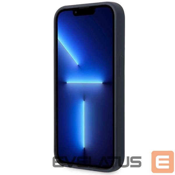 Back panel cover BMW Case BMW BMHMP14XSILNA iPhone 14 Pro Max 6.7" navy blue/navy Silicone Metal Logo MagSafe