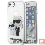 Back panel cover Karl Lagerfeld  Karl Lagerfeld KLHCI8HNKCTGT iPhone 7/8/ SE 2020 / SE 2022 transparent hardcase Gliter Karl&Choupette 